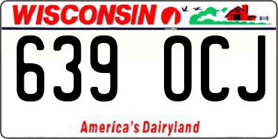 WI license plate 639OCJ