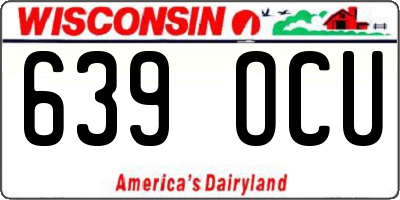 WI license plate 639OCU