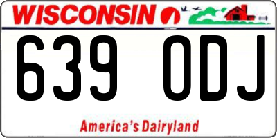 WI license plate 639ODJ
