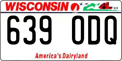 WI license plate 639ODQ