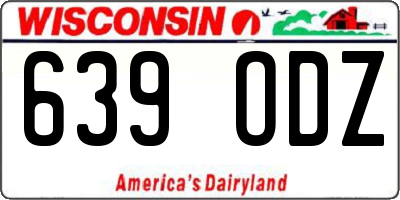 WI license plate 639ODZ
