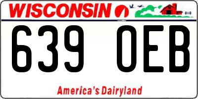 WI license plate 639OEB