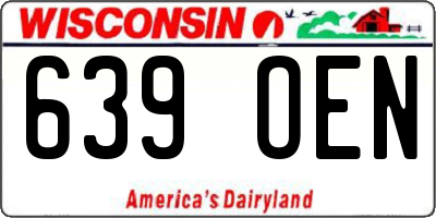 WI license plate 639OEN