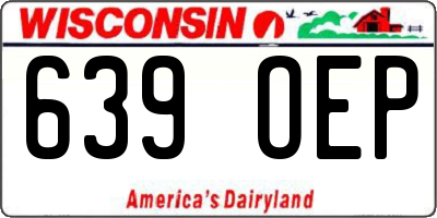WI license plate 639OEP