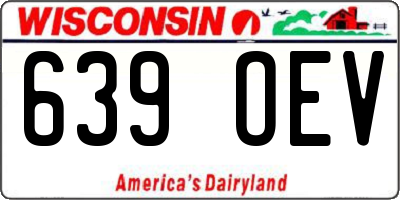 WI license plate 639OEV