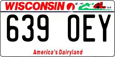WI license plate 639OEY