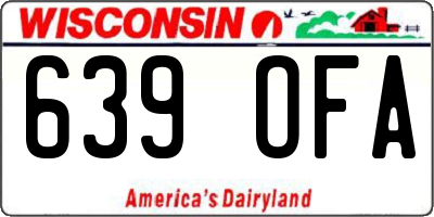WI license plate 639OFA