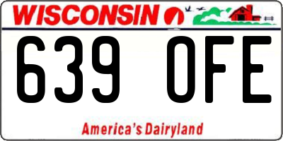 WI license plate 639OFE