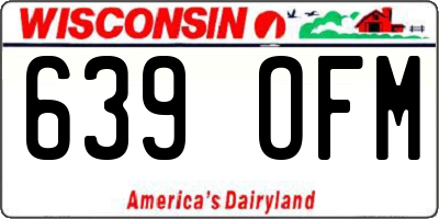WI license plate 639OFM