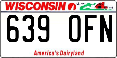 WI license plate 639OFN