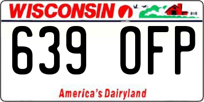 WI license plate 639OFP