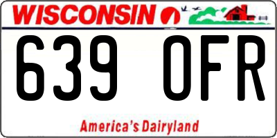 WI license plate 639OFR