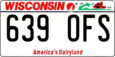 WI license plate 639OFS