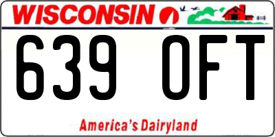 WI license plate 639OFT