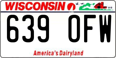 WI license plate 639OFW