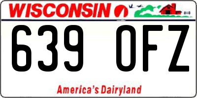 WI license plate 639OFZ