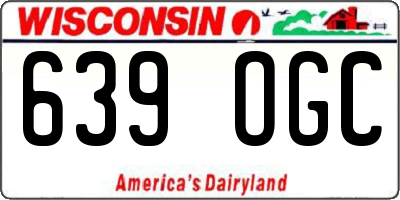 WI license plate 639OGC