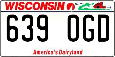 WI license plate 639OGD