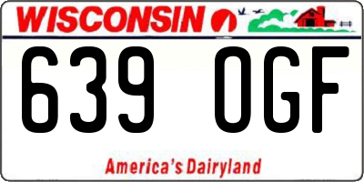 WI license plate 639OGF