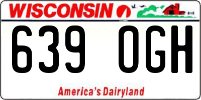WI license plate 639OGH