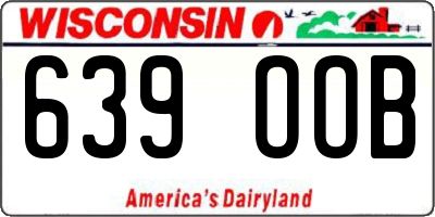 WI license plate 639OOB