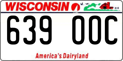 WI license plate 639OOC