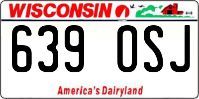 WI license plate 639OSJ