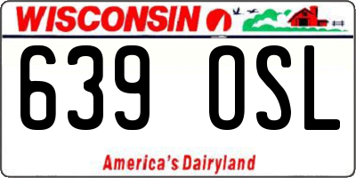 WI license plate 639OSL