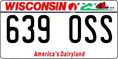WI license plate 639OSS