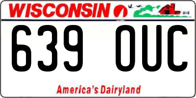 WI license plate 639OUC