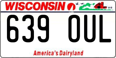 WI license plate 639OUL