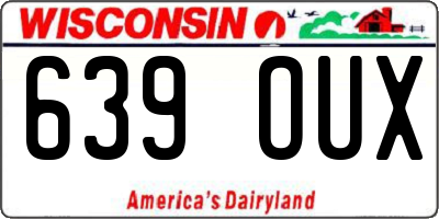 WI license plate 639OUX