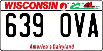 WI license plate 639OVA