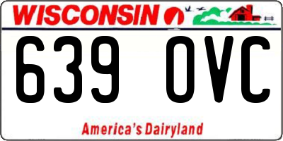 WI license plate 639OVC