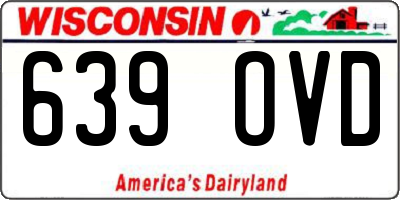 WI license plate 639OVD
