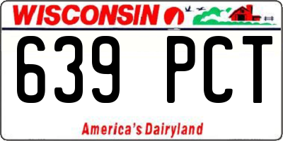 WI license plate 639PCT