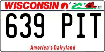 WI license plate 639PIT