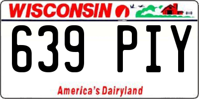 WI license plate 639PIY