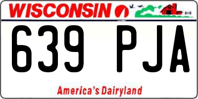 WI license plate 639PJA