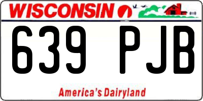 WI license plate 639PJB