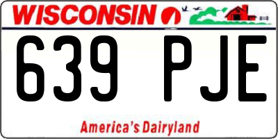 WI license plate 639PJE