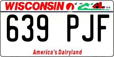 WI license plate 639PJF
