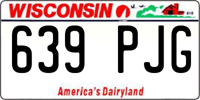 WI license plate 639PJG