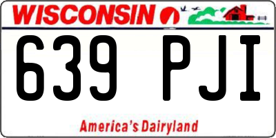 WI license plate 639PJI