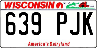 WI license plate 639PJK