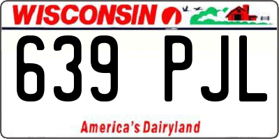 WI license plate 639PJL