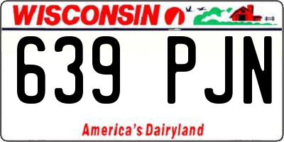 WI license plate 639PJN