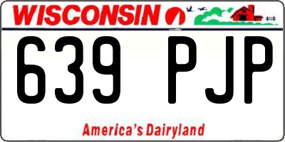 WI license plate 639PJP