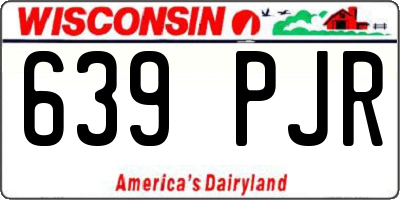 WI license plate 639PJR