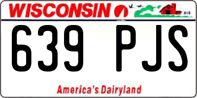 WI license plate 639PJS
